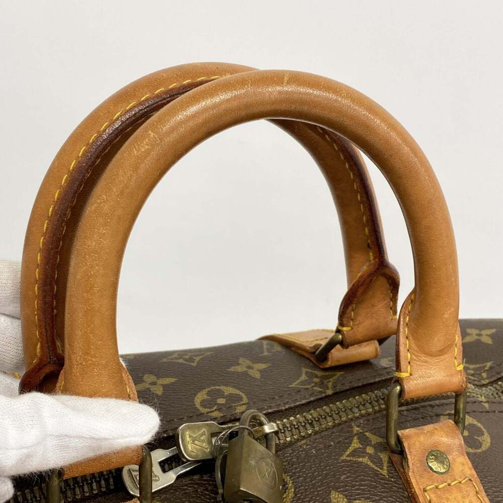 LOUIS VUITTON Authentic Brown Monogram Keepall 45 Boston Bag - Picture 11 of 12